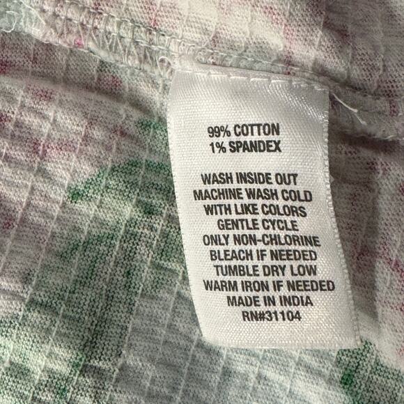 Crown & Ivy Kids X-Large Pepulm Top Pink Hydrangea Floral Stretch Ruffled Hem - Picture 7 of 7